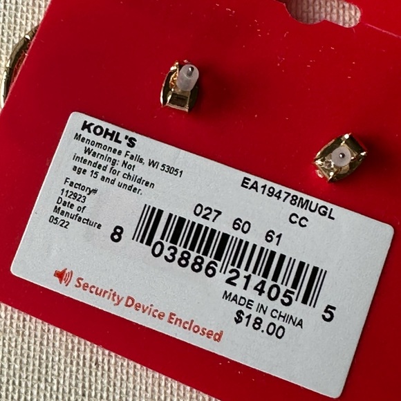 New!  Gold Tone Christmas lights earrings Festive Celebrate Together - Picture 2 of 4